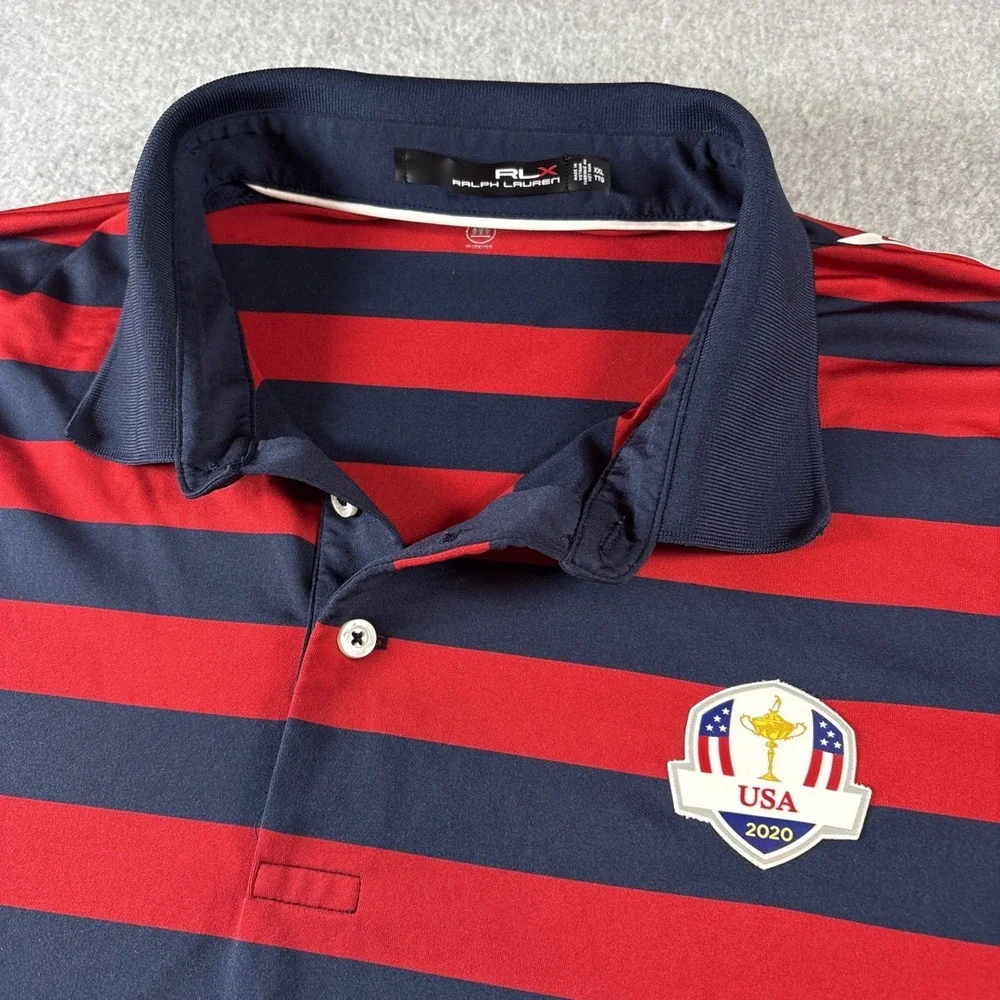 Ralph Lauren RLX Golf Polo (Lot Of 2) Sz XXL Men's USA 2016, 2020 Striped